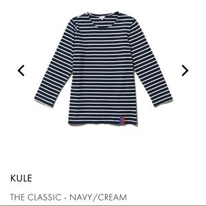 Kule Navy/Cream Top Size Large